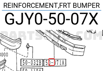 Mazda GJY05007X REINFORCEMENT,FRT BUMPER