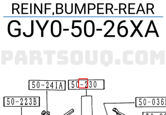 Mazda GJY05026XA REINF,BUMPER-REAR