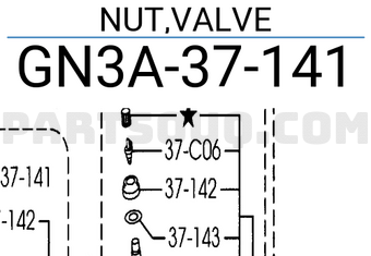 Mazda GN3A37141 NUT,VALVE