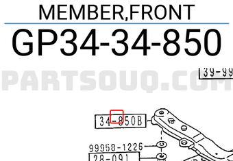 Mazda GP3434850 MEMBER,FRONT