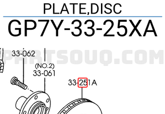 Mazda GP7Y3325XA PLATE,DISC