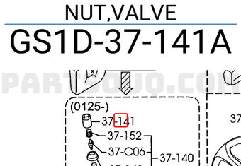 Mazda GS1D37141A NUT,VALVE