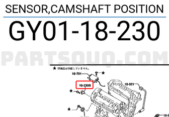 Mazda GY0118230 SENSOR,CAMSHAFT POSITION