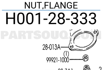 Mazda H00128333 NUT,FLANGE