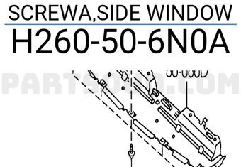 Mazda H260506N0A SCREWA,SIDE WINDOW