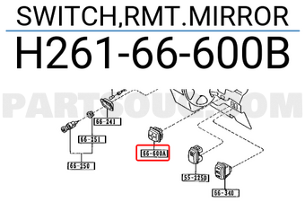 Mazda H26166600B SWITCH,RMT.MIRROR