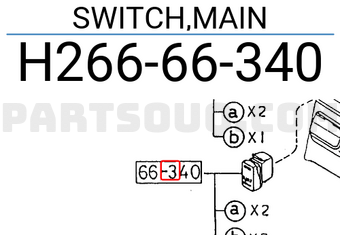 Mazda H26666340 SWITCH,MAIN