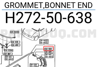 Mazda H27250638 GROMMET,BONNET END