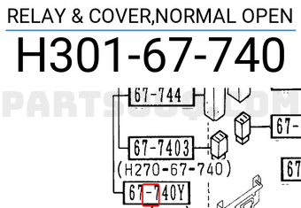Mazda H30167740 RELAY & COVER,NORMAL OPEN