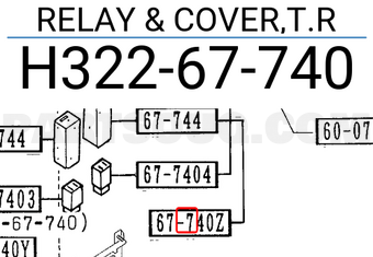 Mazda H32267740 RELAY & COVER,T.R