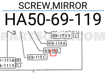 Mazda HA5069119 SCREW,MIRROR