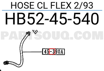 Mazda HB5245540 HOSE CL FLEX 2/93
