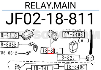 Mazda JF0218811 RELAY,MAIN