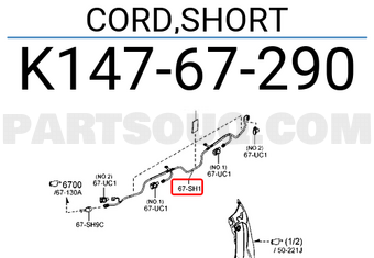 CORD,SHORT K14767290 | Mazda Parts | PartSouq