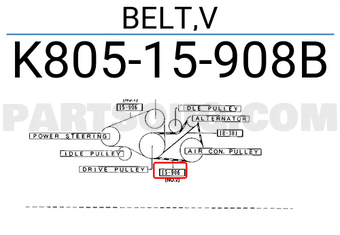 Mazda K80515908B BELT,V