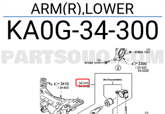 Mazda KA0G34300 ARM(R),LOWER