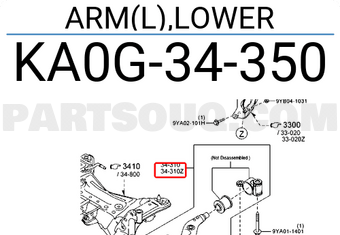 ARM(L),LOWER KA0G34350 | Mazda Parts | PartSouq