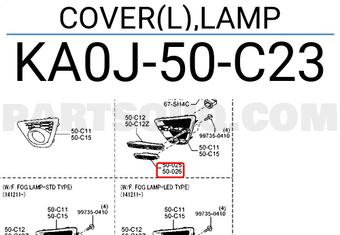 COVER(L),LAMP KA0J50C23 | Mazda Parts | PartSouq