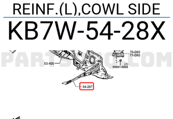 REINF.(L),COWL SIDE KB7W5428X | Mazda Parts | PartSouq