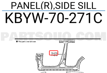 PANEL(R),SIDE SILL KBYW70271C | Mazda Parts | PartSouq