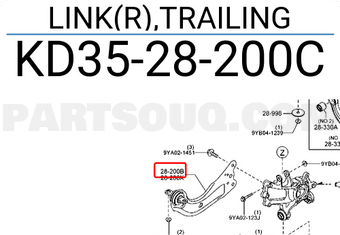 LINK(R),TRAILING KD3528200C | Mazda Parts | PartSouq