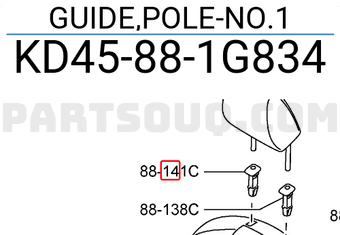 Mazda KD45881G834 GUIDE,POLE-NO.1