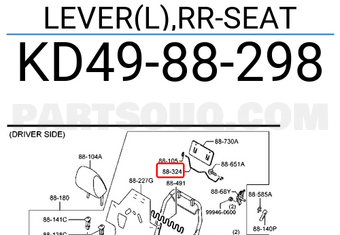 Mazda KD4988298 LEVER(L),RR-SEAT