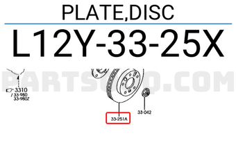 Mazda L12Y3325X PLATE,DISC