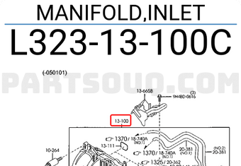 Mazda L32313100C MANIFOLD,INLET