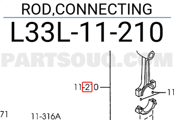 Mazda L33L11210 ROD,CONNECTING