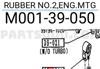 Mazda M00139050 RUBBER NO.2,ENG.MTG