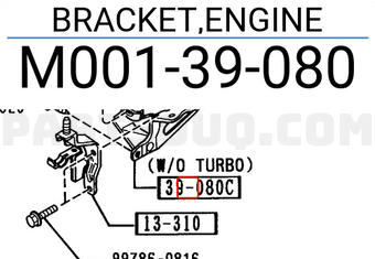 Mazda M00139080 BRACKET,ENGINE