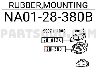 Mazda NA0128380B RUBBER,MOUNTING