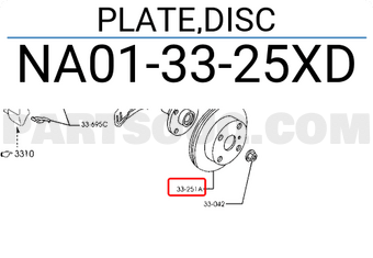 Mazda NA013325XD PLATE,DISC