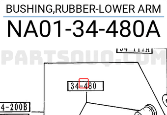 Mazda NA0134480A BUSHING,RUBBER-LOWER ARM