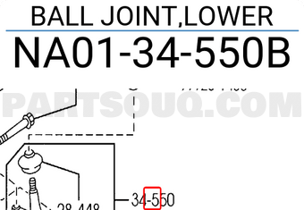 Mazda NA0134550B BALL JOINT,LOWER