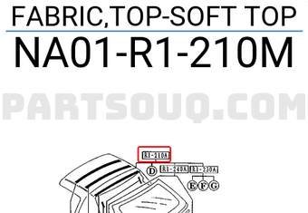 Mazda NA01R1210M FABRIC,TOP-SOFT TOP