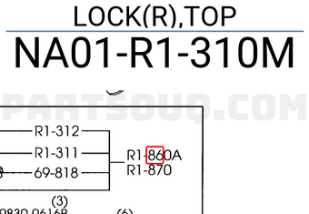 Mazda NA01R1310M LOCK(R),TOP