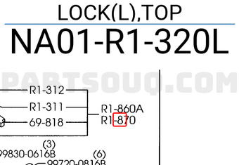 Mazda NA01R1320L LOCK(L),TOP