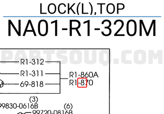 Mazda NA01R1320M LOCK(L),TOP