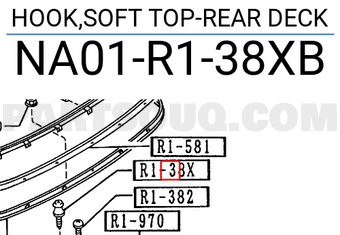 Mazda NA01R138XB HOOK,SOFT TOP-REAR DECK