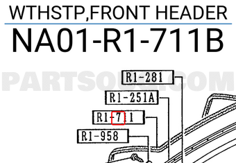 Mazda NA01R1711B WTHSTP,FRONT HEADER