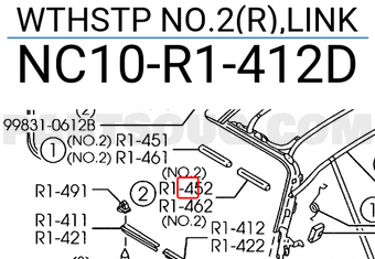Mazda NC10R1412D WTHSTP NO.2(R),LINK