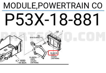 MODULE,POWERTRAIN CO P53X18881 | Mazda Parts | PartSouq