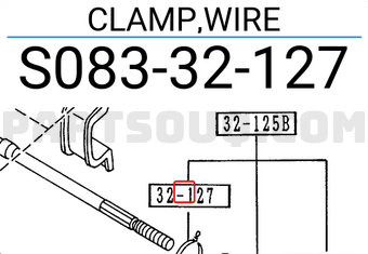 Mazda S08332127 CLAMP,WIRE