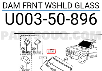 Mazda U00350896 DAM FRNT WSHLD GLASS
