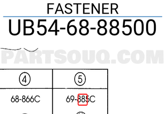 Mazda UB546888500 FASTENER
