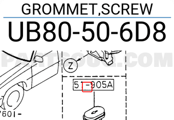 Mazda UB80506D8 GROMMET,SCREW