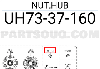 Mazda UH7337160 NUT,HUB