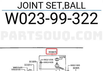 Mazda W02399322 JOINT SET,BALL
